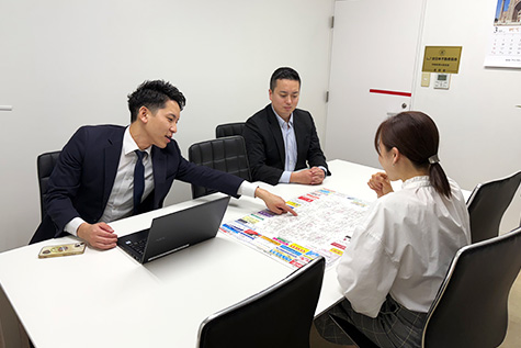 来社対応の様子
